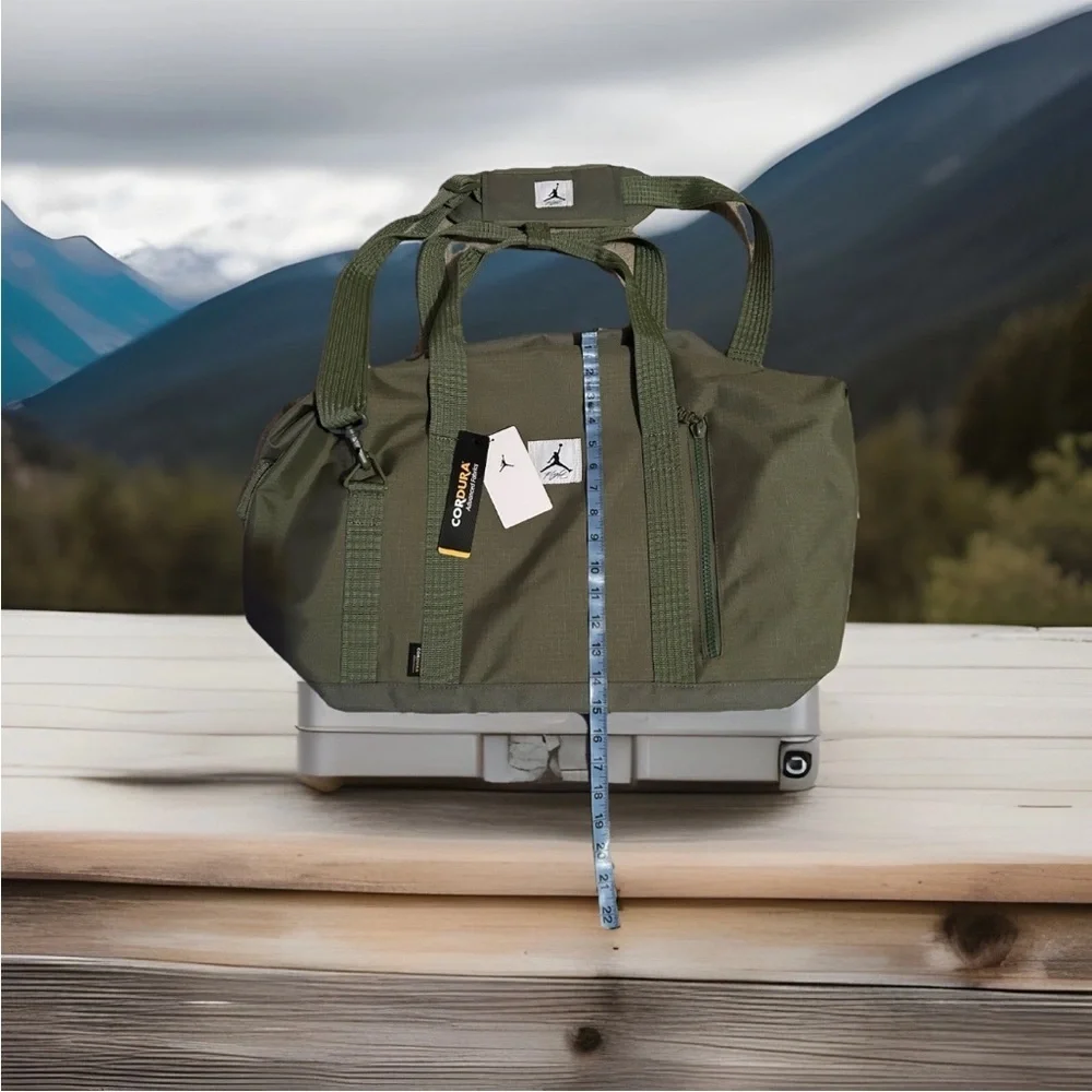 Nike Jordan Jam Flight Cordura Duffle Bag Sage Green Gym Bag MA0798 EF9 NWT - Picture 12 of 14